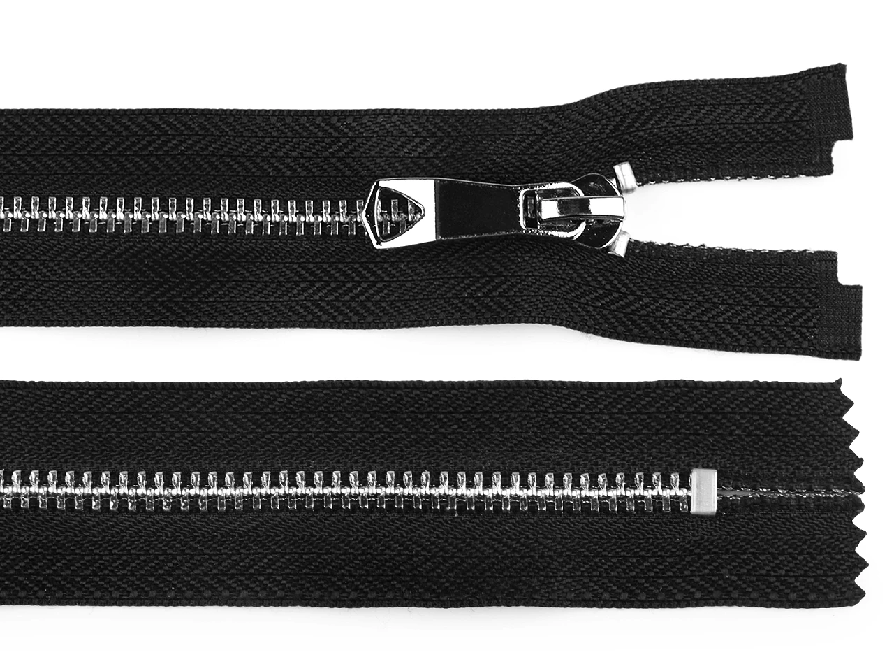 Kovový zips No 5 dĺžka 18 cm s ozdobným jazdcom- 1kus