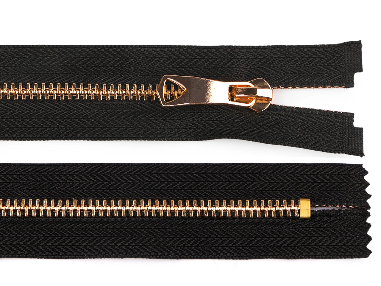 Kovový zips No 5 dĺžka 18 cm s ozdobným jazdcom- 1kus