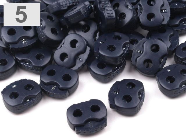 Brzdičky s dvoma dierkami 15x15 mm malé – variant 5 (330) modrá temná – 10 ks