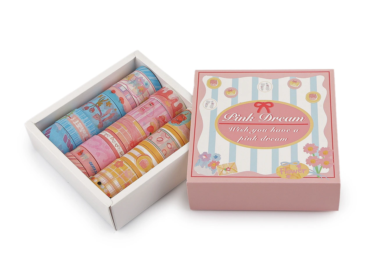 Washi ozdobná lepiaca páska vintage sada