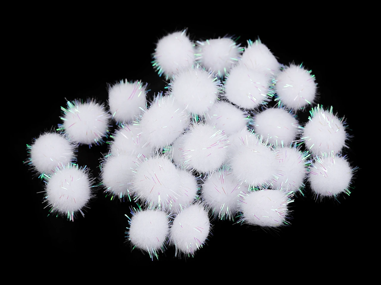 Bambulky s lurexom Ø15 mm- 1sáčok