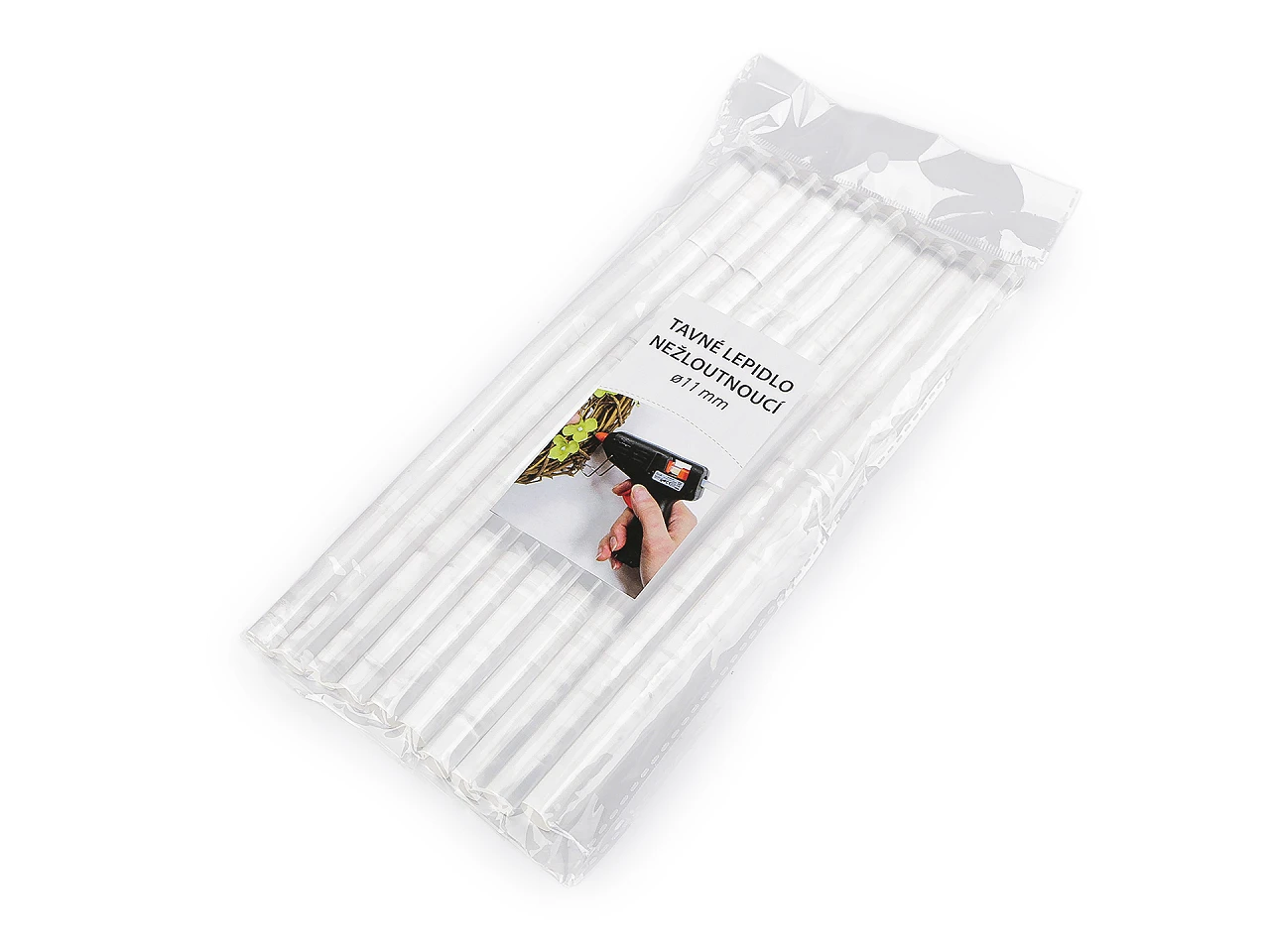 Tavné lepidlo Ø11 mm dĺžka 25 cm nežltnúce- 10ks