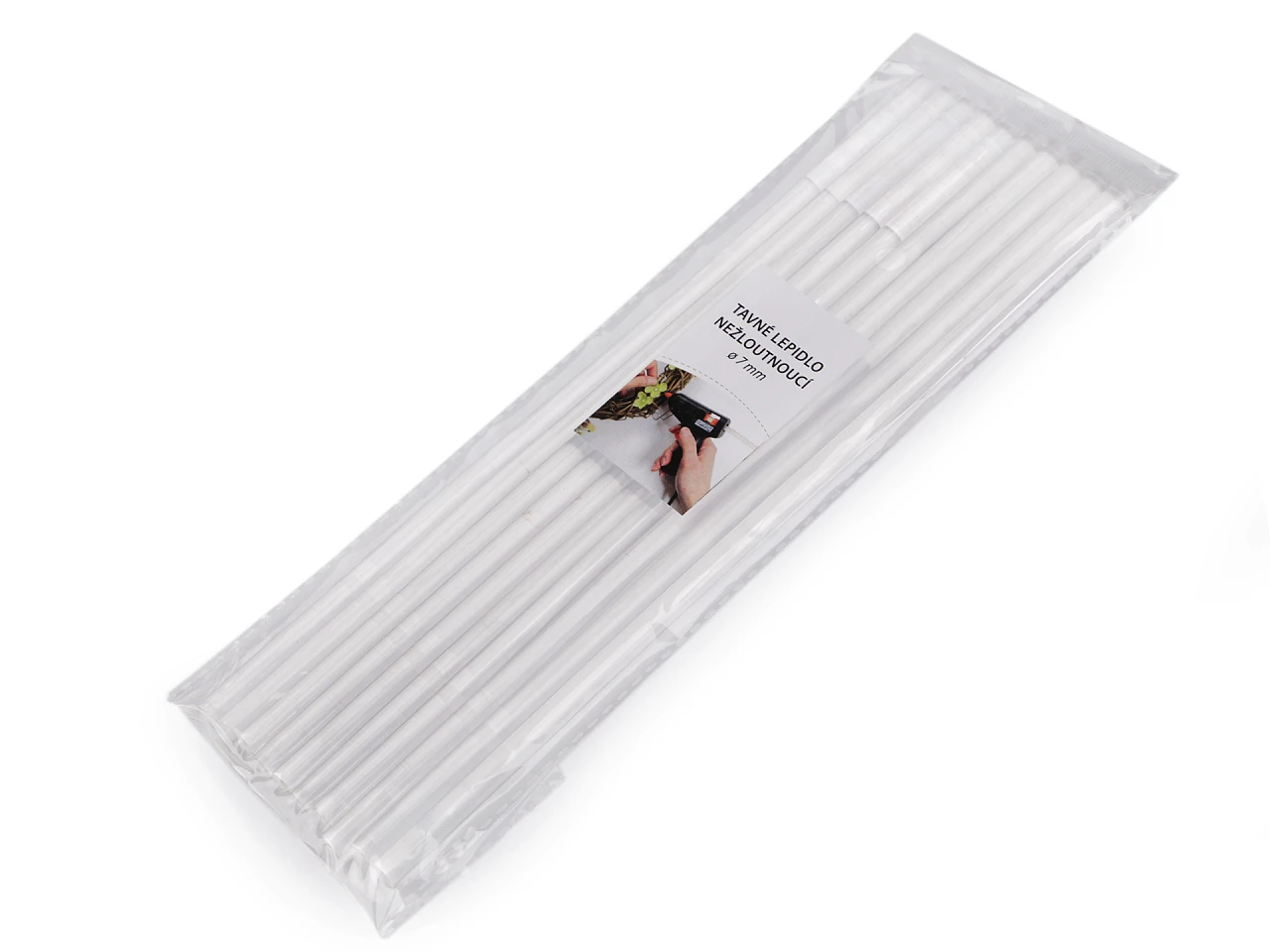 Tavné lepidlo Ø7 mm dĺžka 27 cm nežltnúce- 10ks