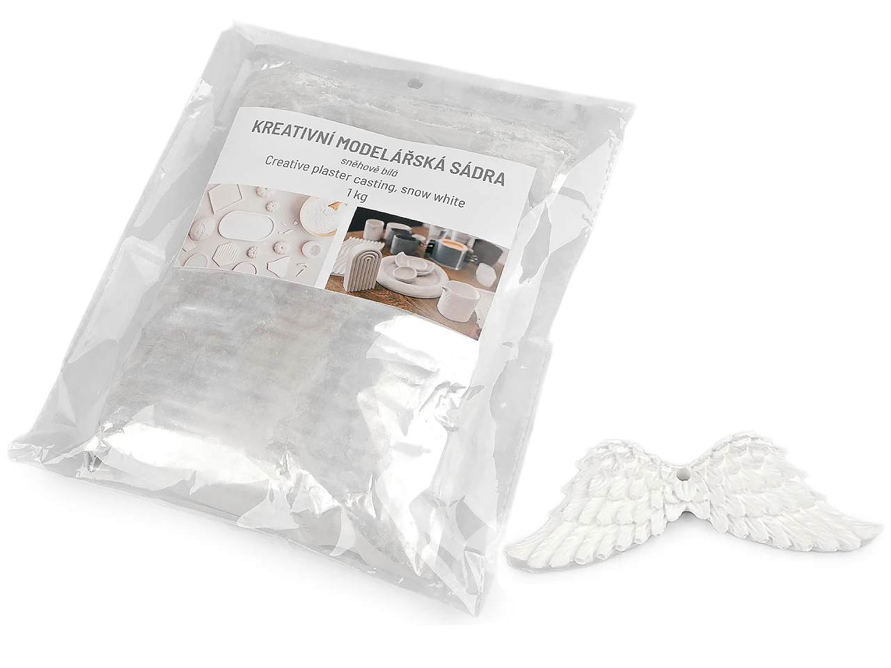 Kreatívna modelárska sadra snehovo biela 1 kg