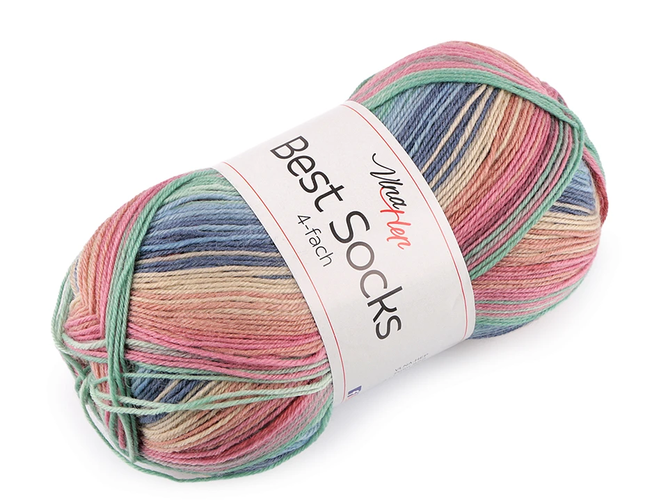 Pletacia priadza Vlna-Hep Best Socks samovzorovacia / ponožkovka 100g
