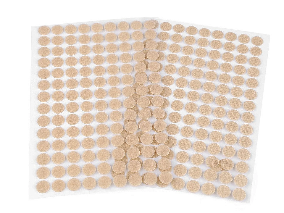 Suchý zips samolepiaci kolieska Ø10 mm -1kar.