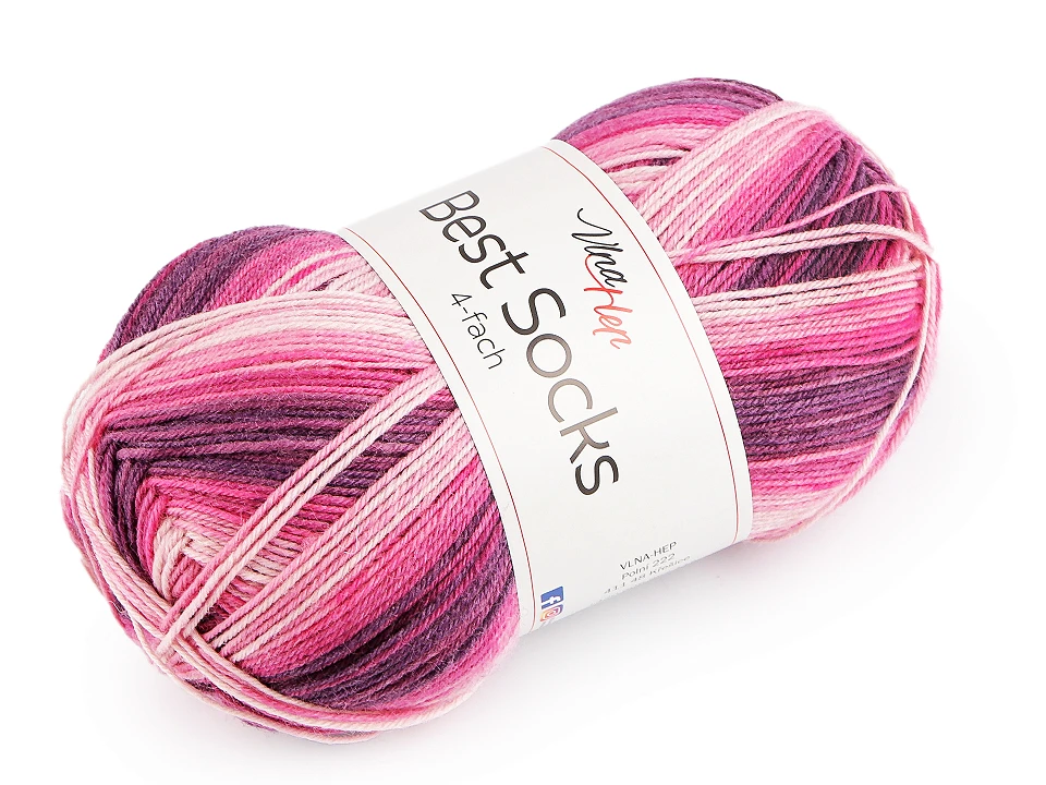 Pletacia priadza Vlna-Hep Best Socks samovzorovacia / ponožkovka 100g