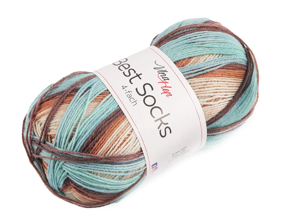 Pletacia priadza Vlna-Hep Best Socks samovzorovacia / ponožkovka 100g