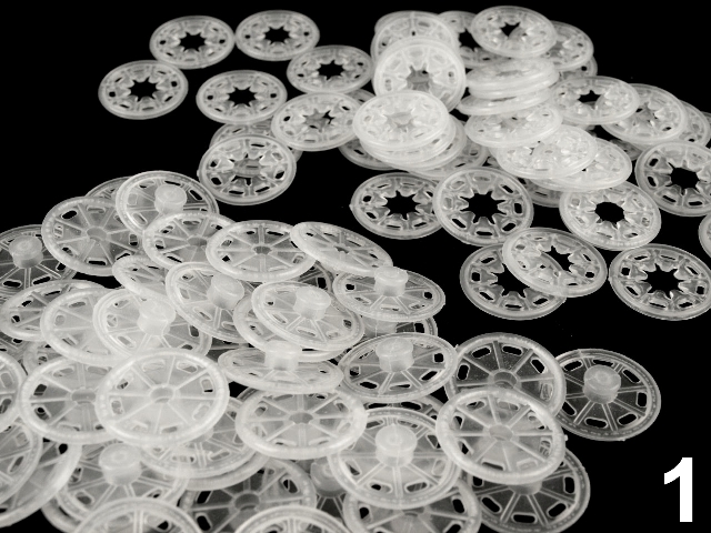 Plastové patentky / stláčacie gombíky Ø25 mm- 10 pár