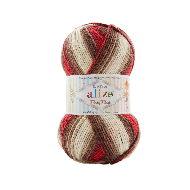 Pletacia priadza Alize Baby Best Batik 100g