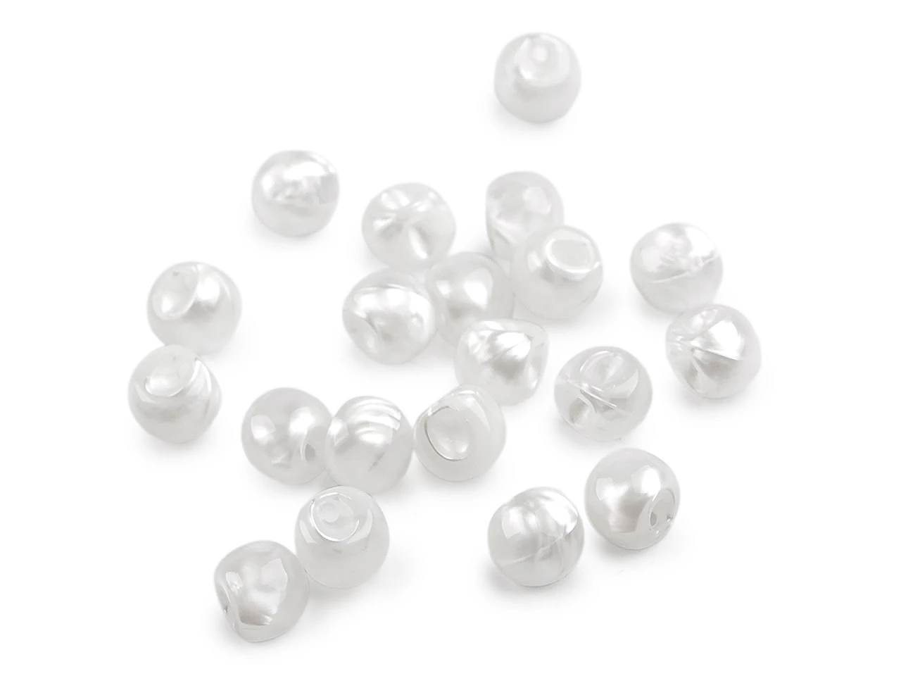 Perla na našitie / gombík Ø10 mm - 5 ks