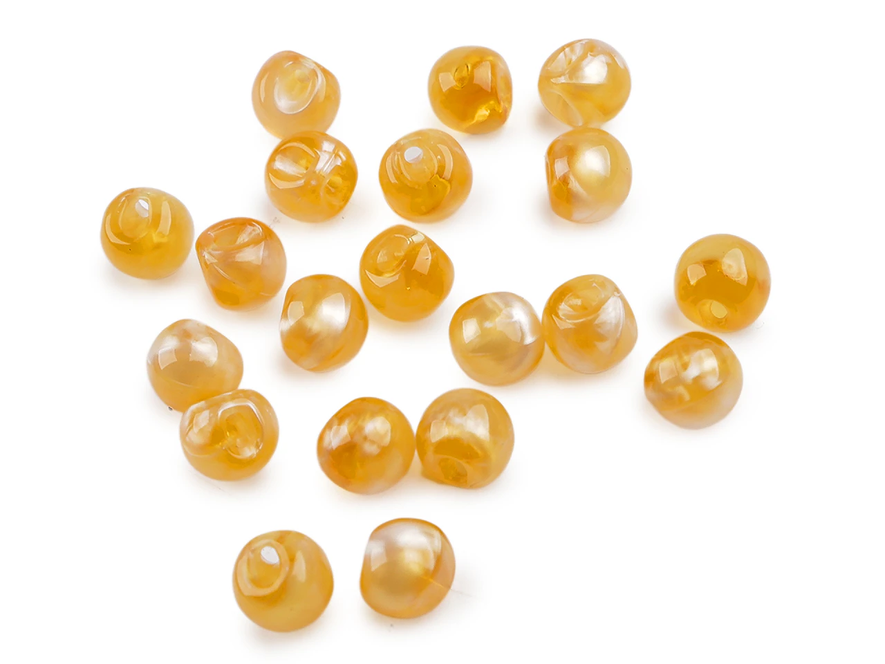 Perla na našitie / gombík Ø10 mm - 5 ks