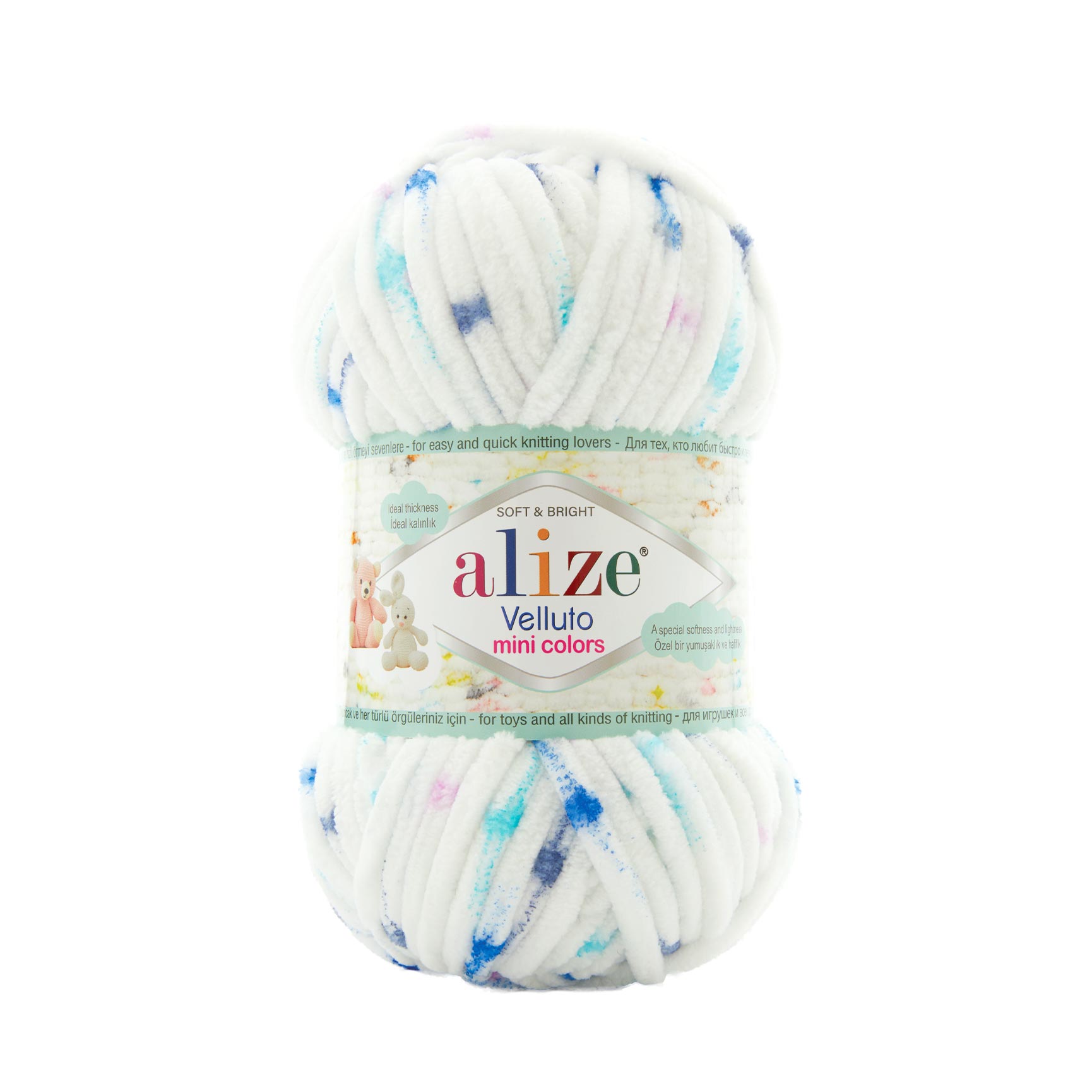 Pletacia ženilková priadza Alize Velluto Mini Colors 100 g