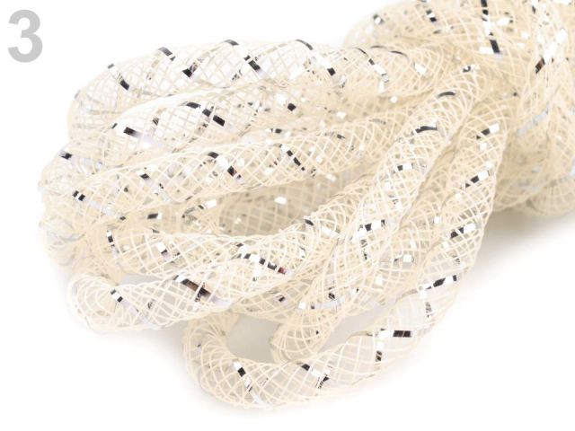 Modistická dutinka Ø4,5 mm s lurexom