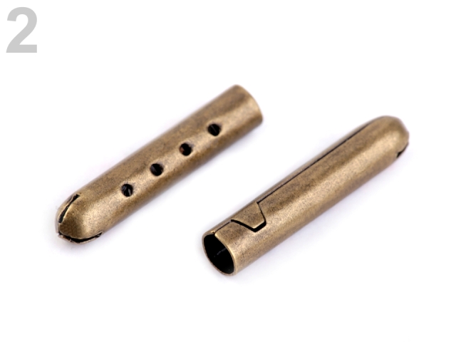 Kovová koncovka na šnúrky 4,5x22 mm - 10 ks