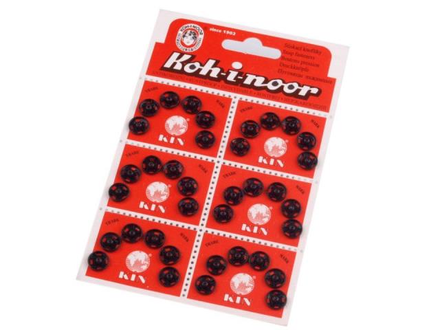 Patenty kovové veľkosť 10 mm - 1 karta