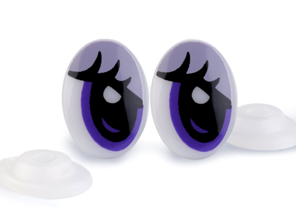 Oči s poistkou 12x17 mm - 4 sada (4 oči)
