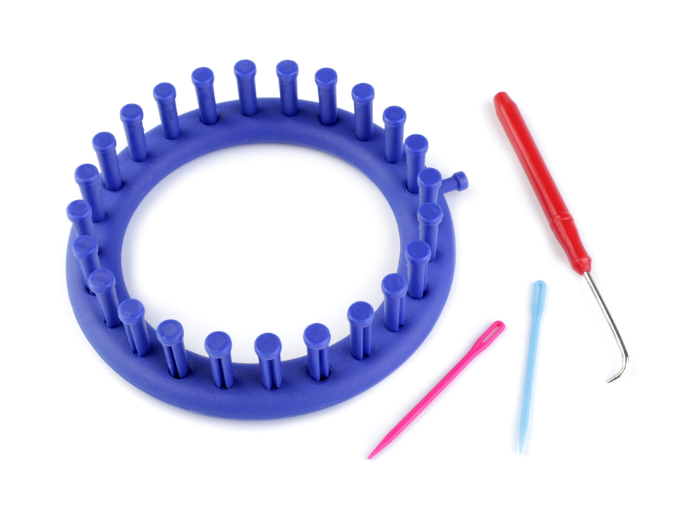 Plastový rámik na pletenie tunelov, šálov, čiapok Ø14 cm- sada