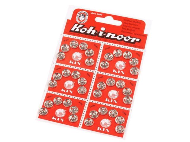 Patenty kovové veľkosť 10 mm - 1 karta