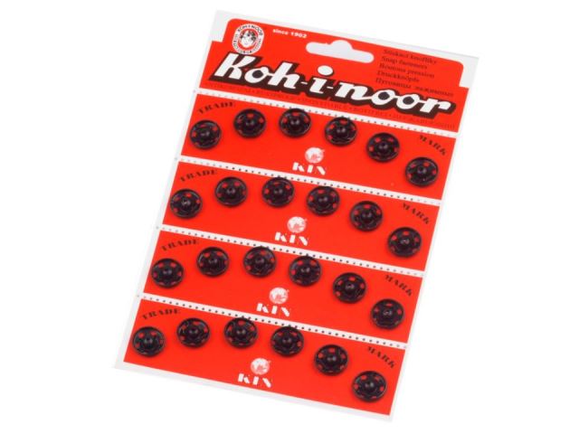 Patenty kovové veľkosť 13,9 mm - 1 karta