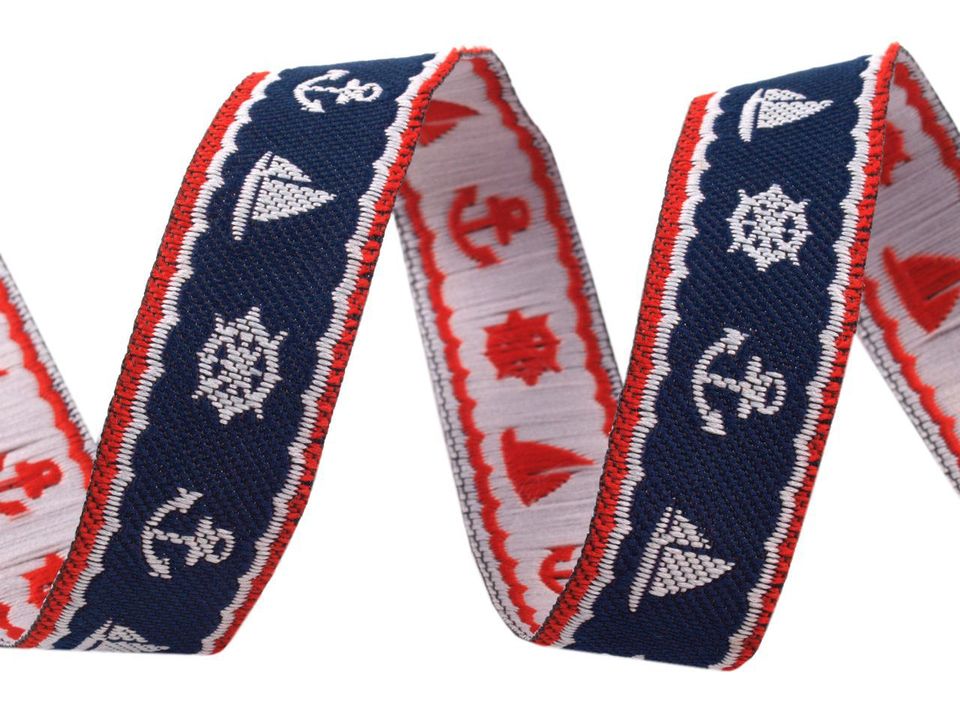 Vzorovka šírka 20 mm námornícky motív 
