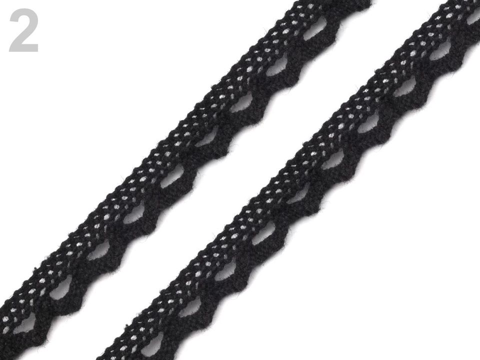 Bavlnená čipka šírka 11 mm paličkovaná- 1m