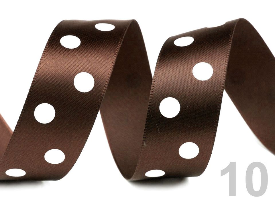 Stuha saténová šírka 22 mm bodky - 2 m