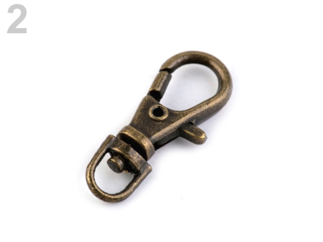 Kovová karabínka otvor 4 mm - 5 ks 