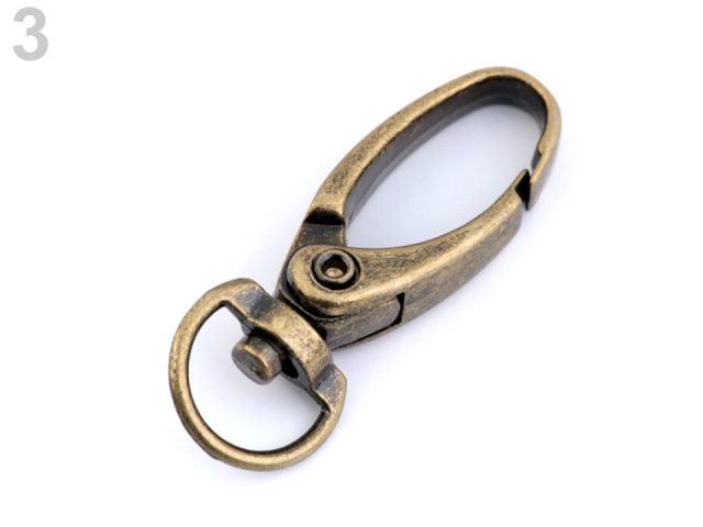 Kovová karabína šírka 10 mm - 2 ks
