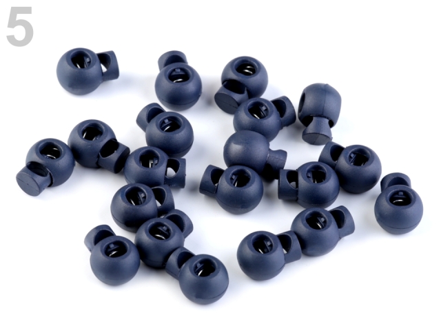 Brzdičky guľaté 15x19 mm – variant 5 modrá tm. HTP – 10 ks