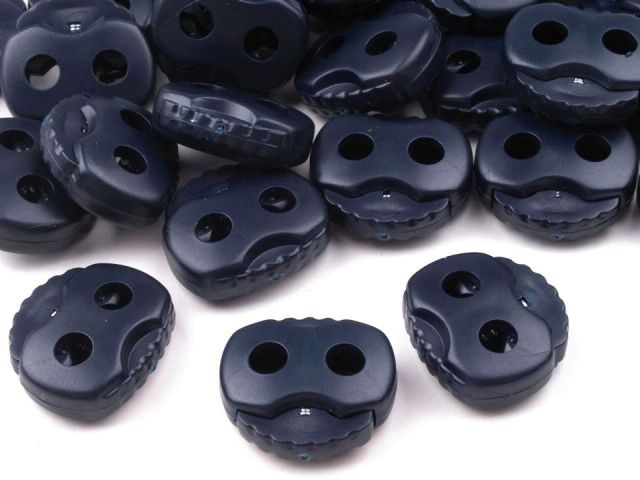 Brzdičky s dvoma dierkami 20x20 mm veľké – variant 330 modrá temná – 10 ks