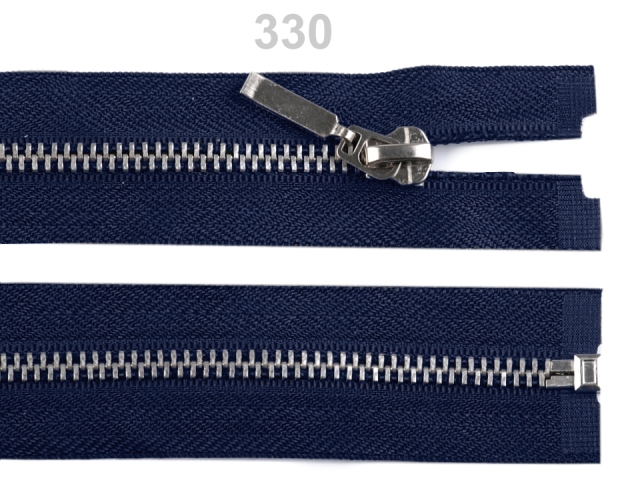 Kovový zips šírka 6 mm dĺžka 80 cm-1ks