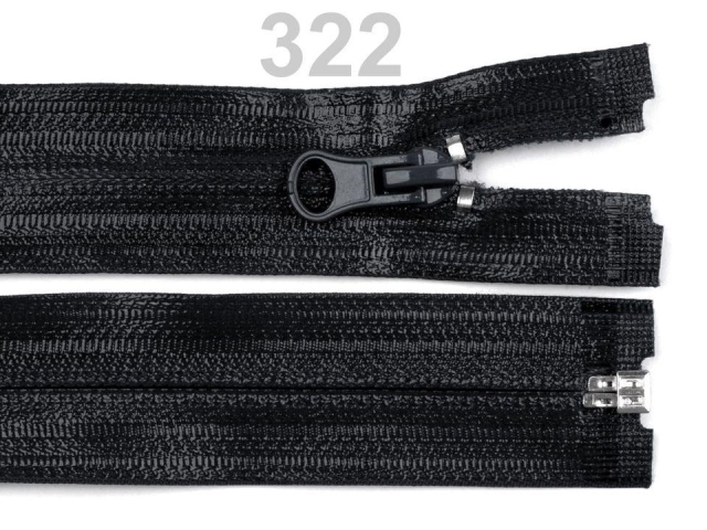 Vodeodolný zips šírka 7 mm dĺžka 80 cm špirálový - 1 ks