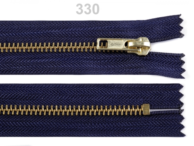 Kovový zips šírka 6 mm dĺžka 16 cm - 1 ks
