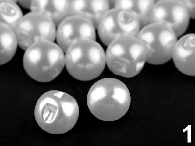 Perla k našitiu / gombík Ø10 mm - 20 ks