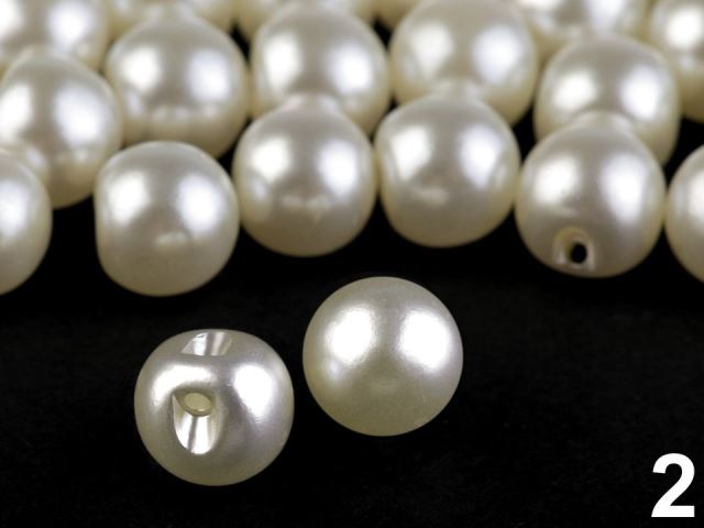 Perla k našitiu / gombík Ø10 mm - 20 ks