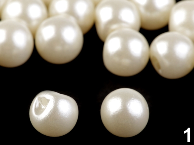 Perla k našitiu / gombík Ø12 mm - 10 ks