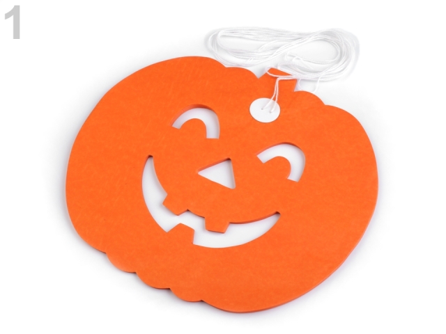 Halloweenská girlanda - tekvica, netopier 