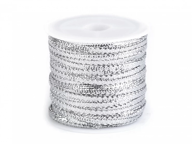 Stuha s lurexom šírka 3 mm vianočná - 1ks