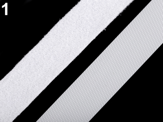 Nízkoprofilový suchý zips háčik + plyš šírka 20 mm jemný - 1 m