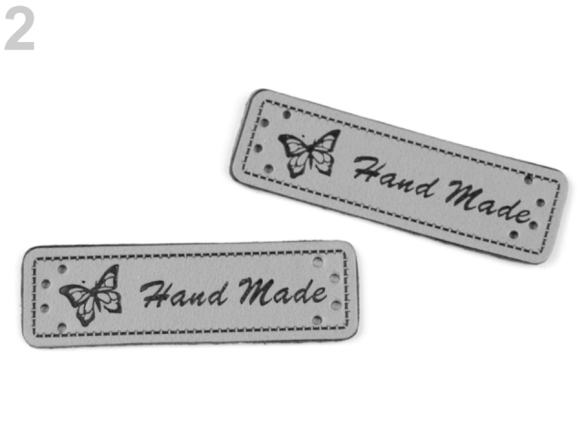 Eko koža ceduľka / ozdoba Handmade 15x50 mm-5 ks