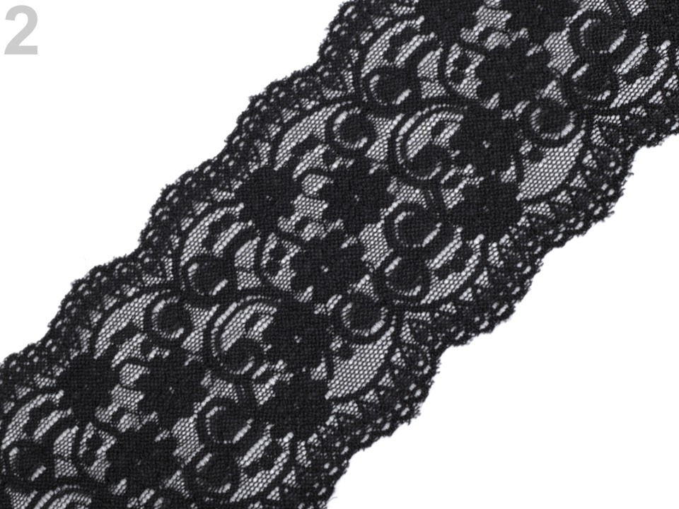 Elastická čipka / vsádka šírka 100 mm - 1m