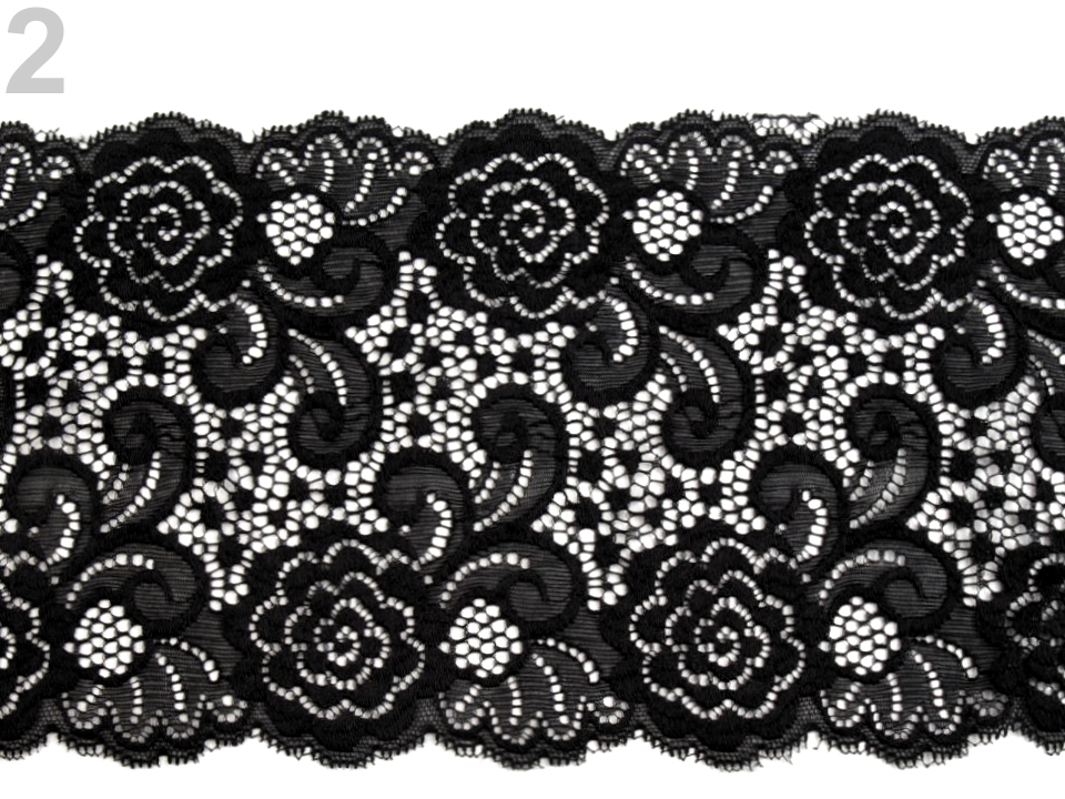 Elastická čipka / vsádka / behúň šírka 150 mm - 1m