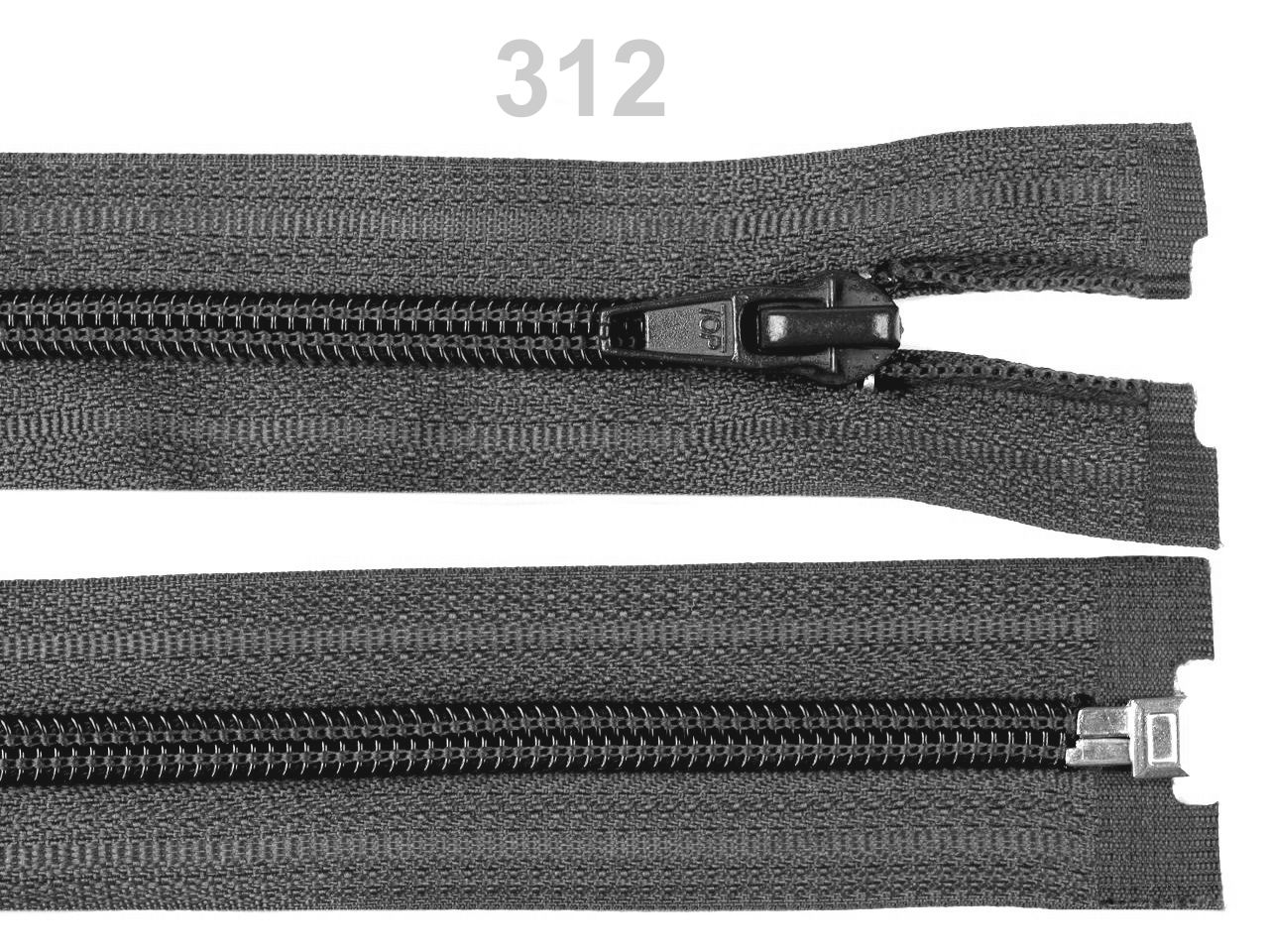 Špirálový zips šírka 5 mm dĺžka 75 cm bundový POL-1ks