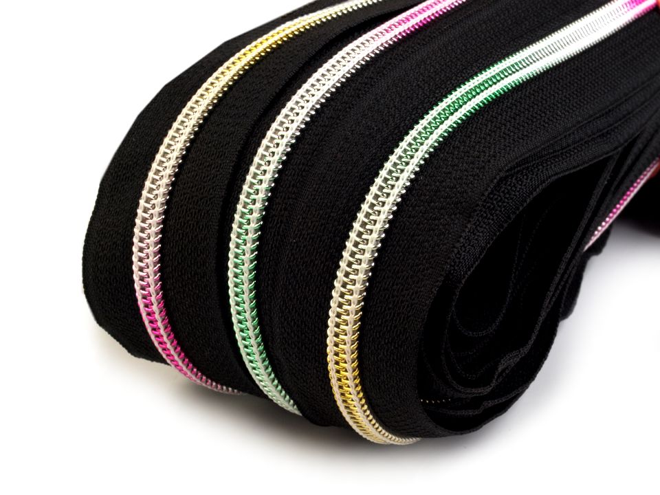 Dúhový zips špirálový šírka 6 mm metráž - 1 m
