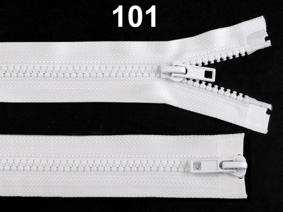 Zips kostený 5mm deliteľný 2 bežce 85 cm bundový 