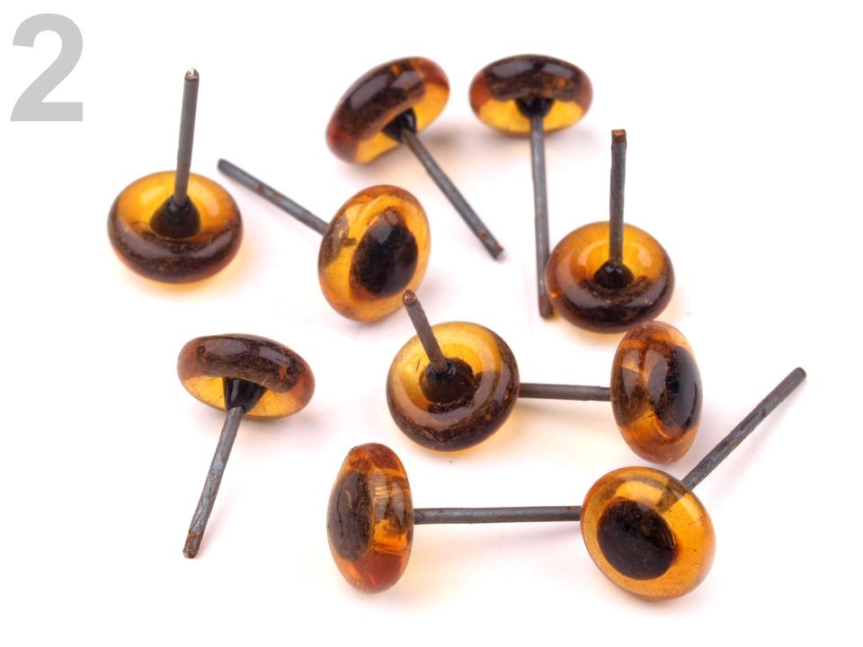 Sklenené oči napichovacie Ø8 mm- 10ks