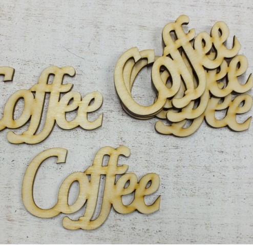 DREVENÝ NÁPIS "COFFEE" 