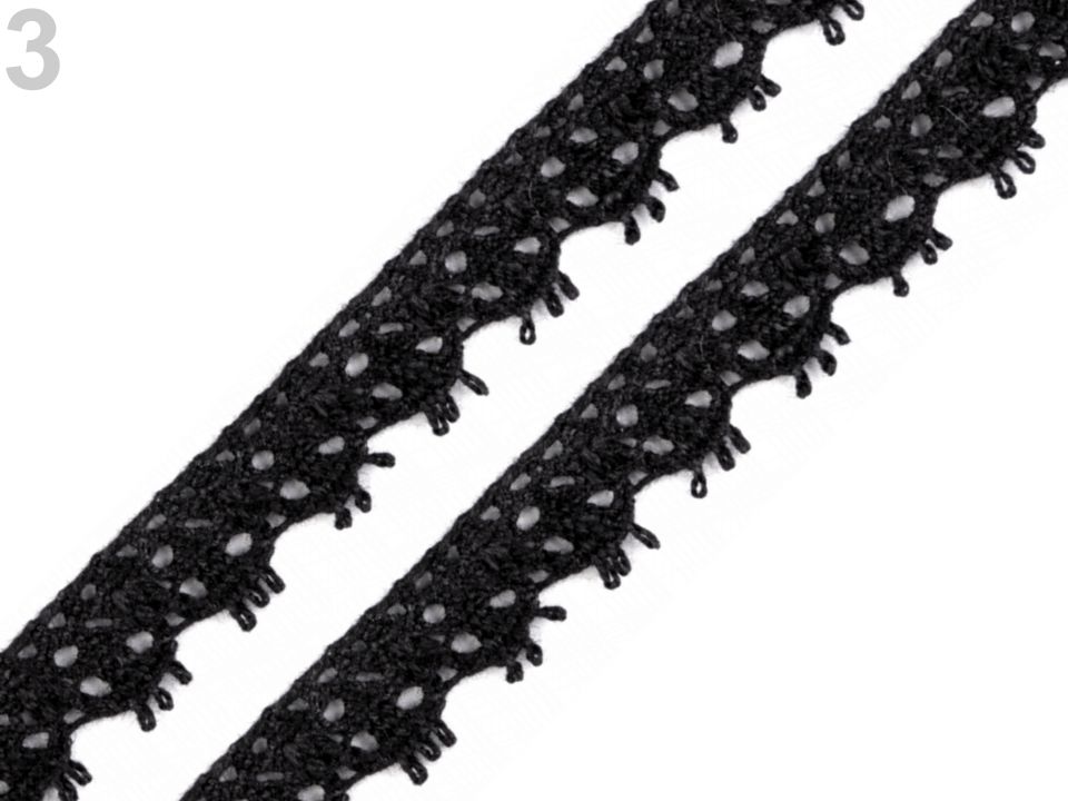 Bavlnená čipka paličkovaná šírka 13 mm - 1 m
