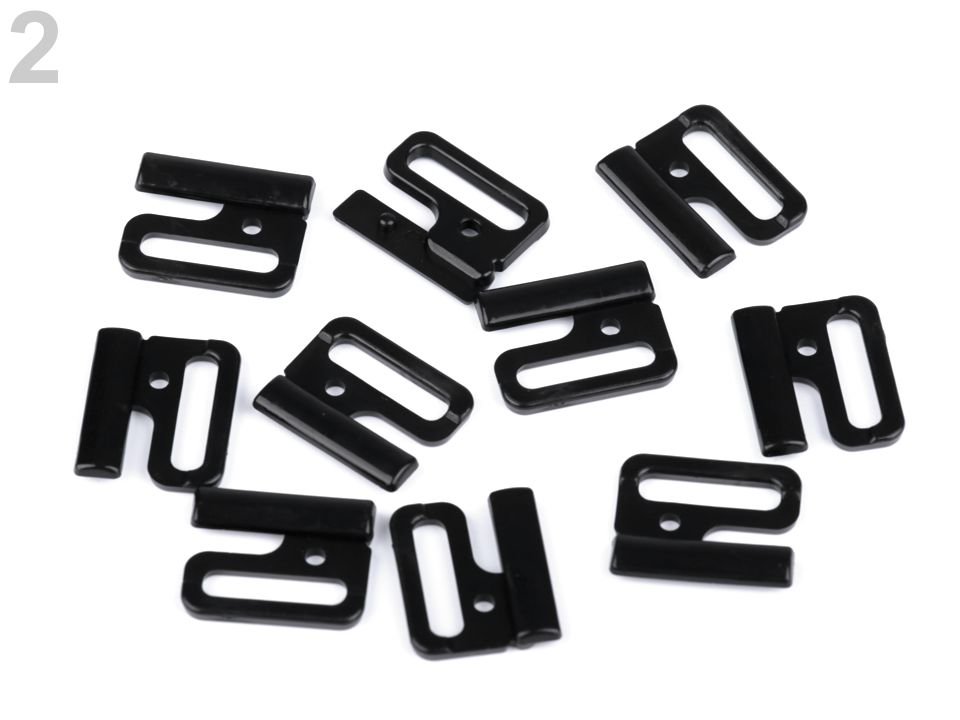 Zapínanie plavkové šírka 20 mm plastové - 5 párov